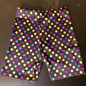 Vintage 80s polka dot workout shorts